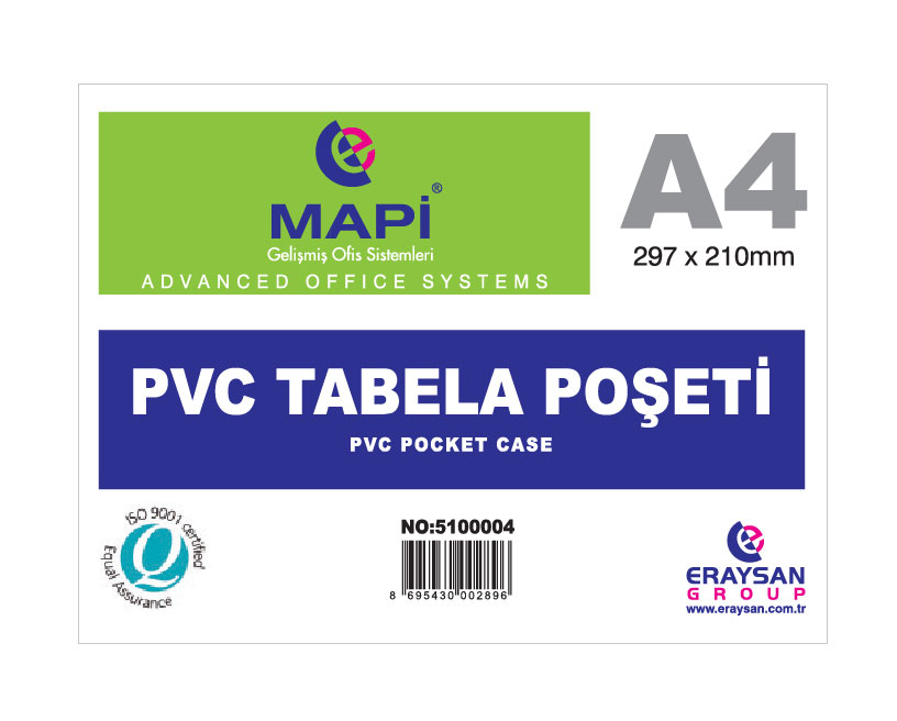 MAPİ 510 00 04 A4 PVC TABELA POŞET 20Lİ