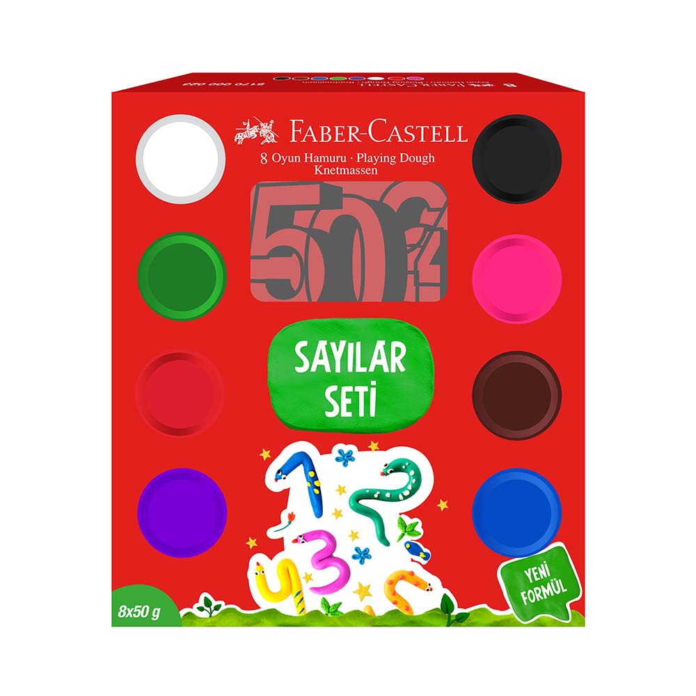FABER OYUN HAMURU SAYILAR SETİ 50GRX8 000024