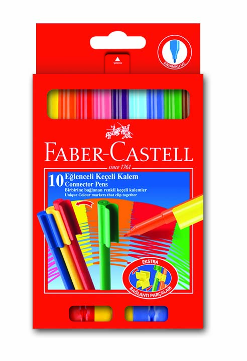 FABER EĞLENCELİ KEÇELİ KALEM 10 RENK 111500