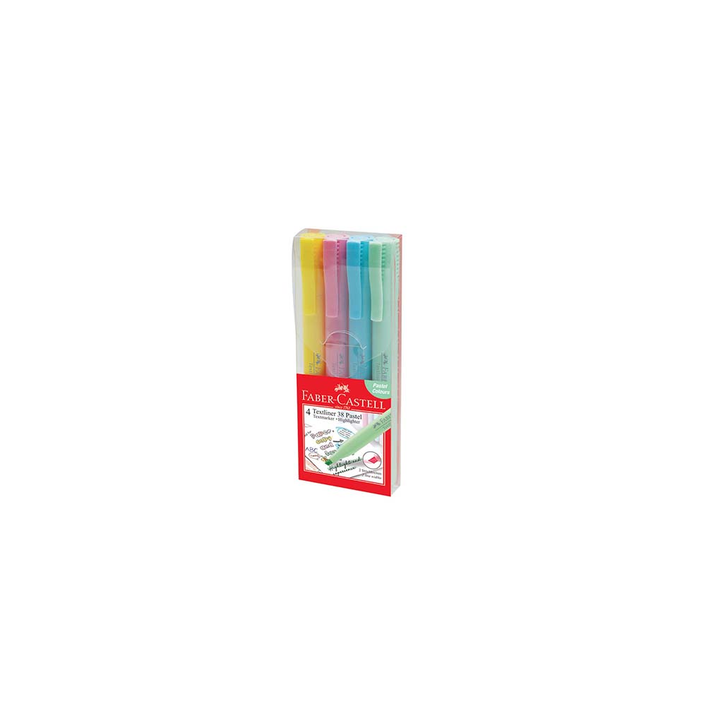 FABER FOSFORLU KALEM 38 PASTEL 4LÜ POŞET 158116