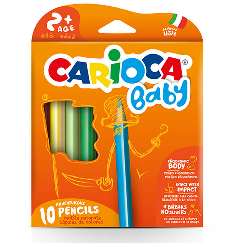 CARİOCA 42819 KURUBOYA KALEMİ JUMBO ÜÇGEN BEBEK 10LU