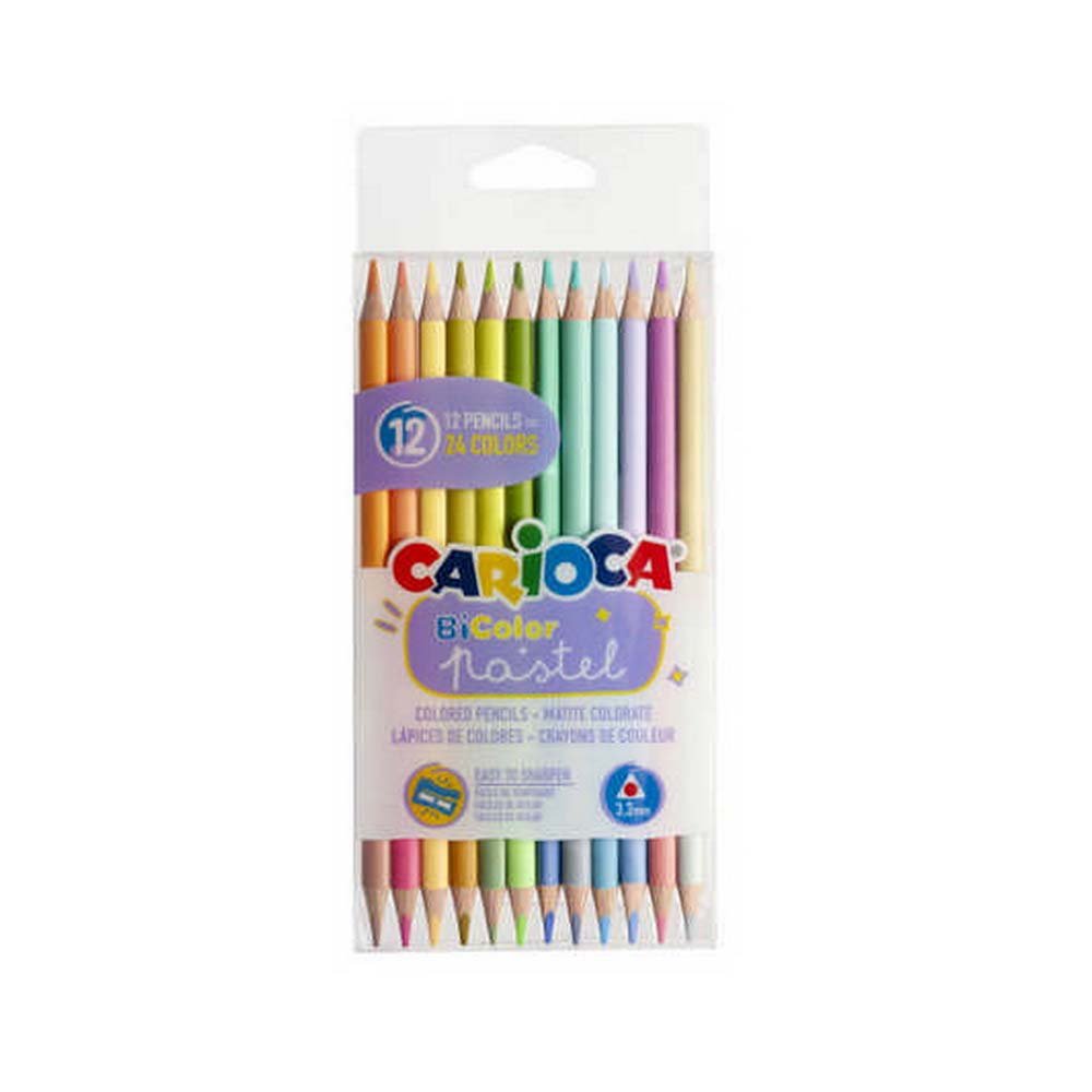CARİOCA 43309 KURUBOYA KALEMİ PASTEL RENK ÇİFT UÇLU