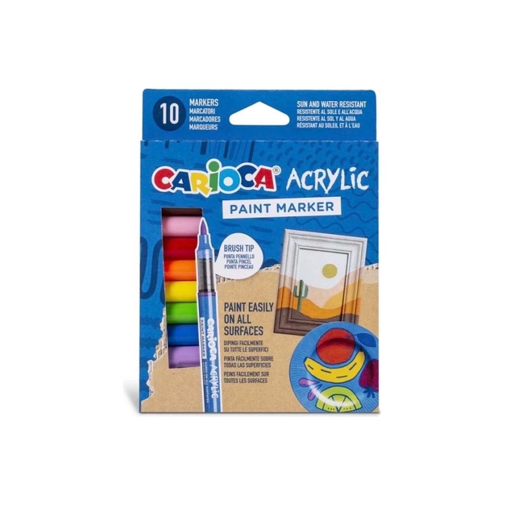 CARİOCA 45289 AKRİLİK PAİNT MARKÖR SU BAZLI MAXİ 6LI SET