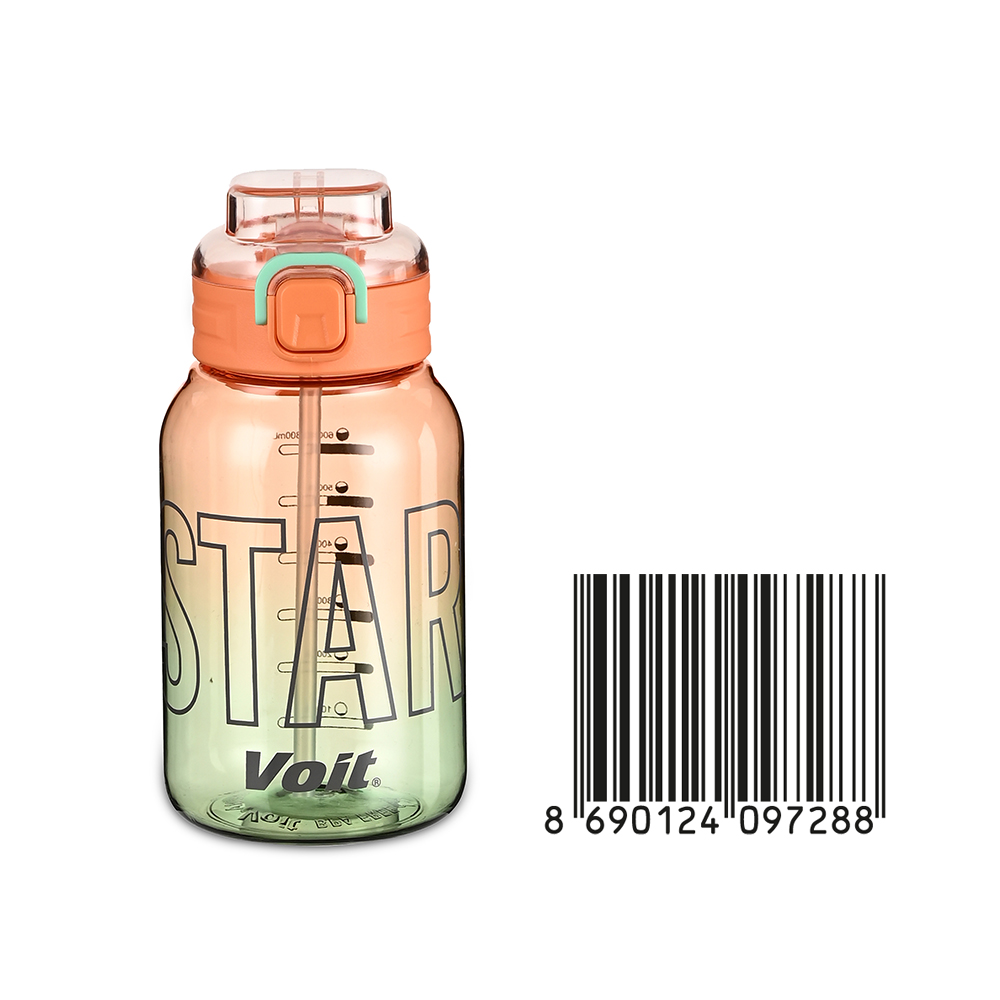 VOİT 40080/068 MATARA TRİTAN 800ML STAR TURUNCU-YEŞİL