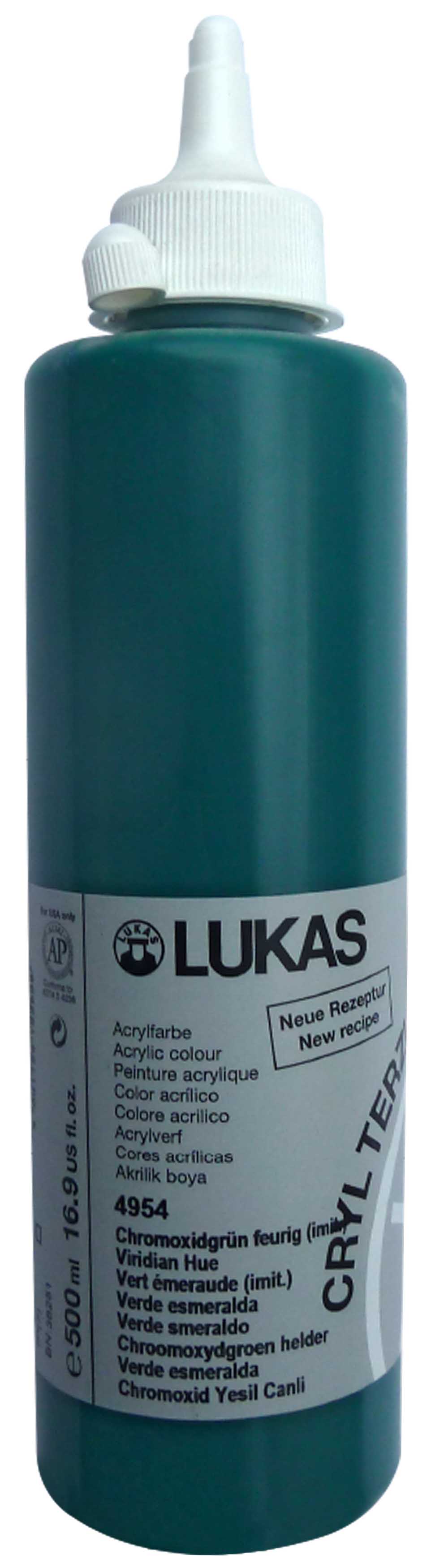 LUKAS TERZİA LT500-4954 AKRİLİK BOYA 500ML KROMOKSİT YEŞİL