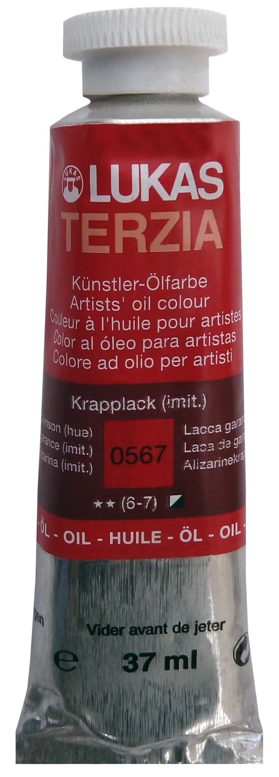 LUKAS TERZİA LT37-0567 YAĞLI BOYA 37ML ALİZARİN CRİMSON