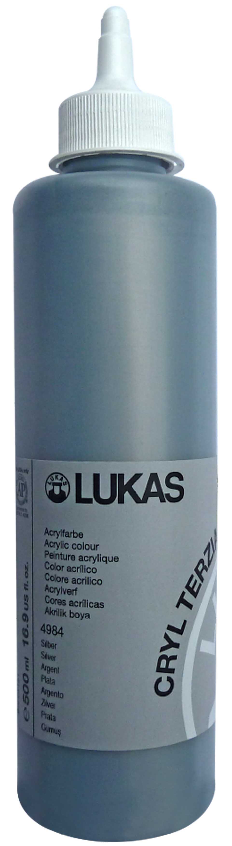 LUKAS TERZİA LT500-4984 AKRİLİK BOYA 500ML GÜMÜŞ
