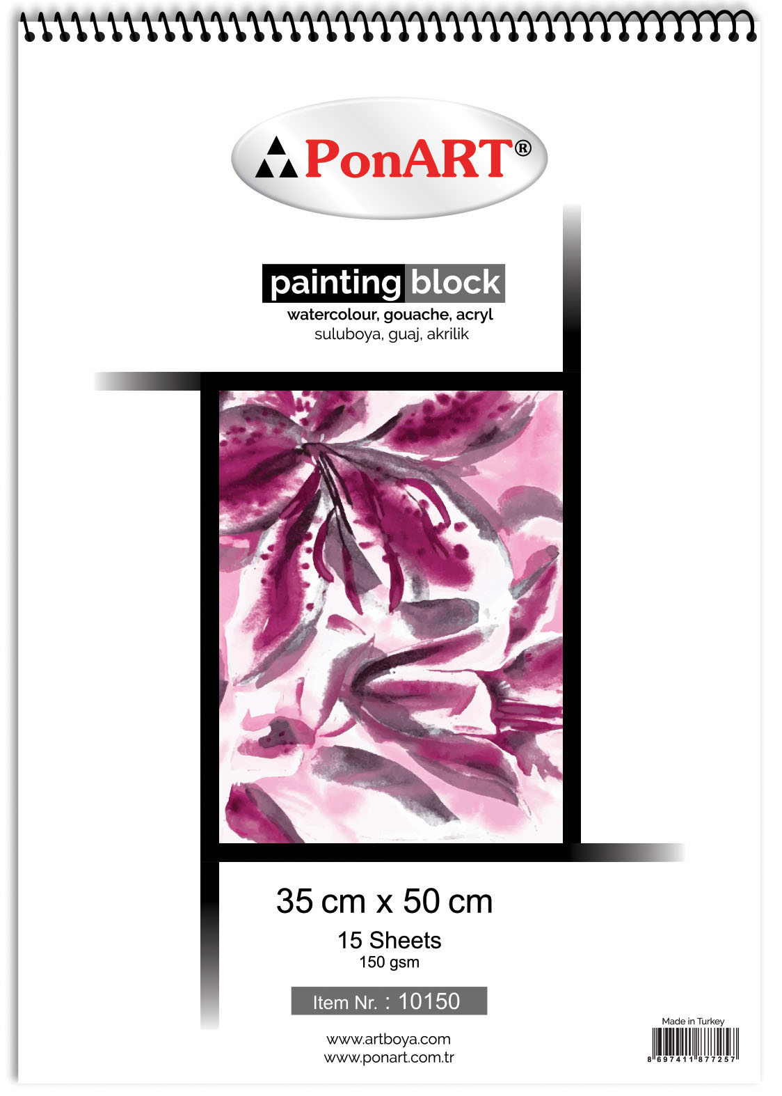 PONART P.BLOK 35X50 150GR 15YP