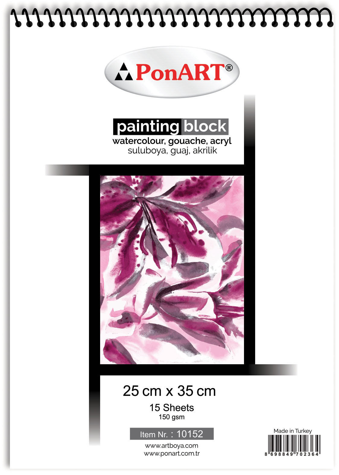 PONART PAİNTİNG BLOK 150GR 25X35 15YP