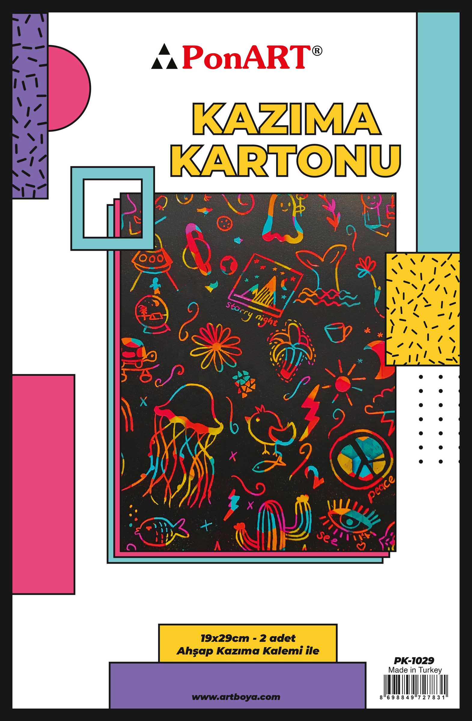 PONART PK-1029 KAZIMA KARTONU 20X29,5CM 2Lİ