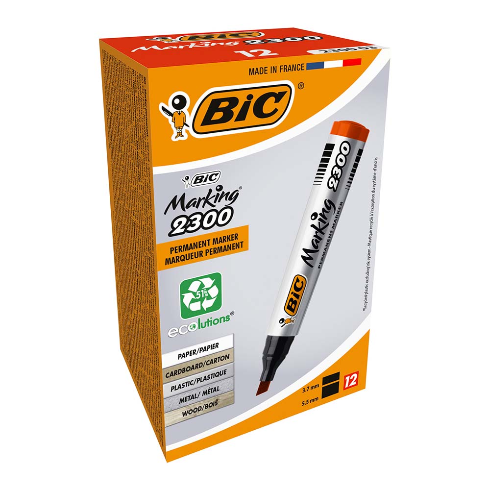 BİC PERMANENT MARKÖR 2300 KESİK UÇ KIRMIZI 8209243