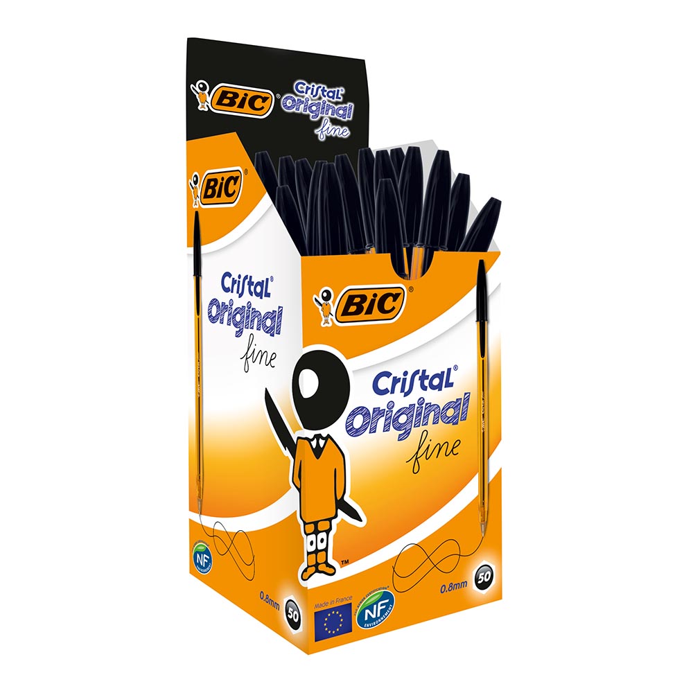 BİC CRİSTAL FİNE 08 TÜKENMEZ KALEM SİYAH 50Lİ 872731