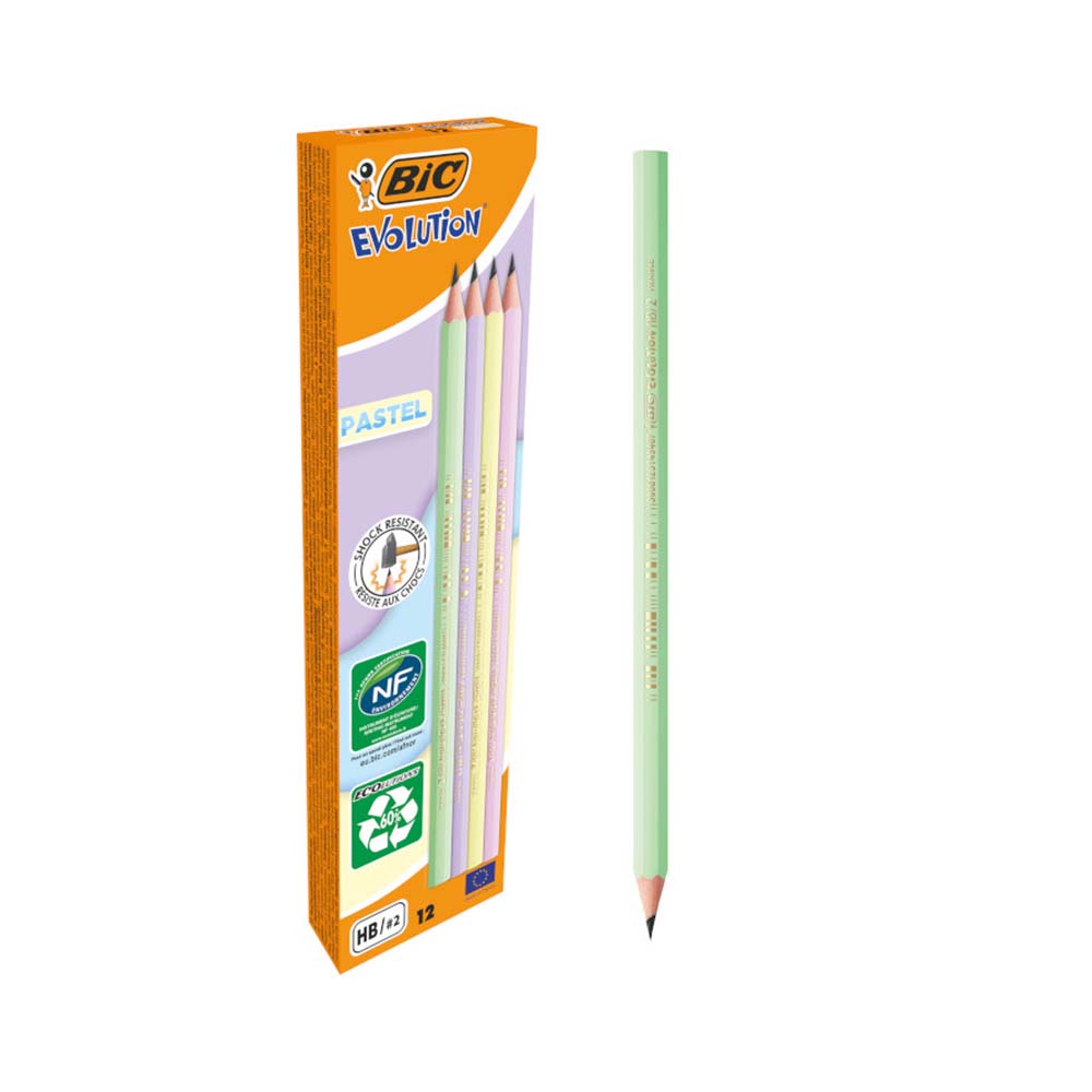 BİC EVOLUTİON PASTEL KURŞUN KALEM 12Lİ KT 518307