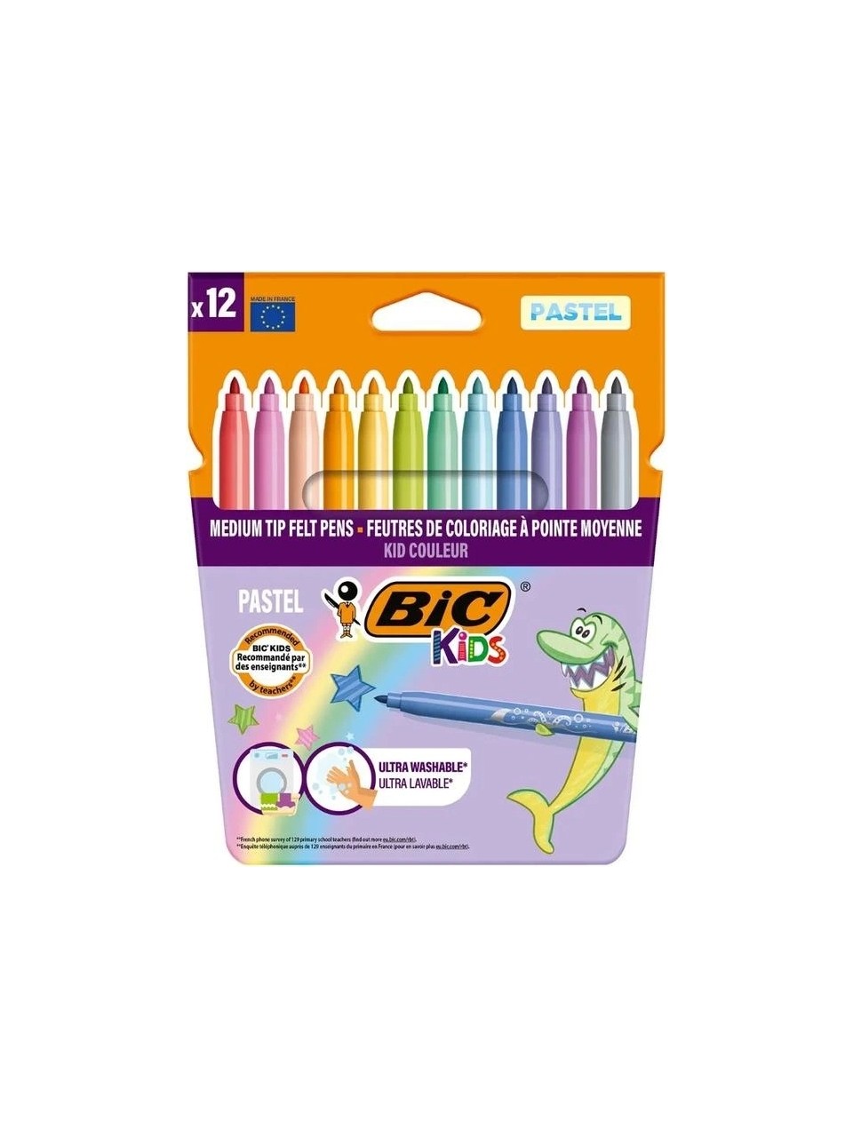 BİC KID PASTEL CW12 24 FRKID COUL PASTEL 520084