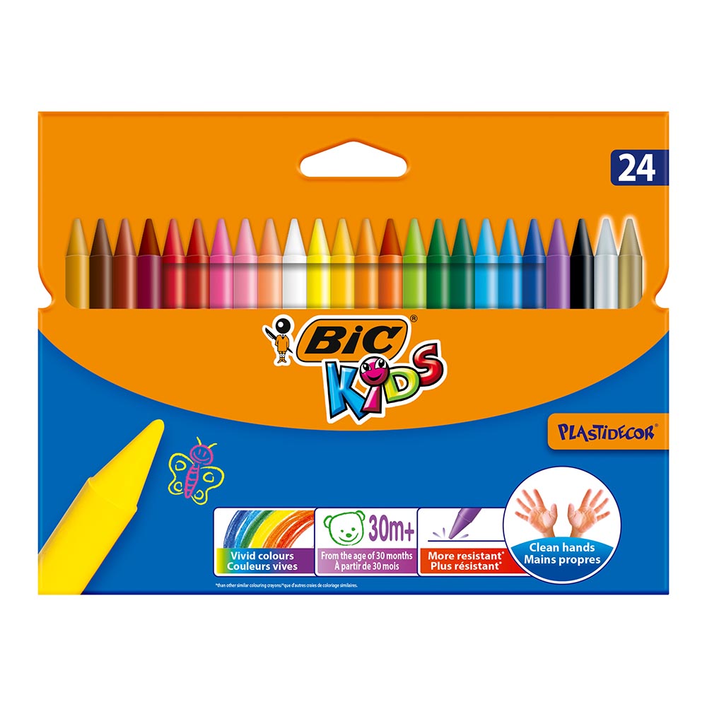 BİC PLASTİDECOR SİLİNEBİLİR PASTEL 24 RENK 8297724