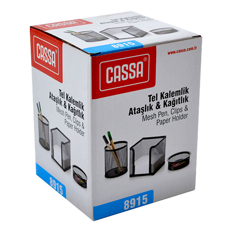 CASSA 8915 FİLE KALEMLİK ATAŞ KAĞITLIK SET SİYAH