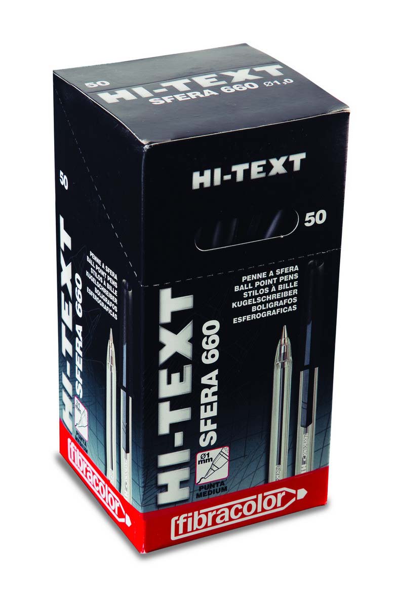 Hİ-TEXT 661-S TÜKENMEZ KALEM SİYAH 50Lİ KT