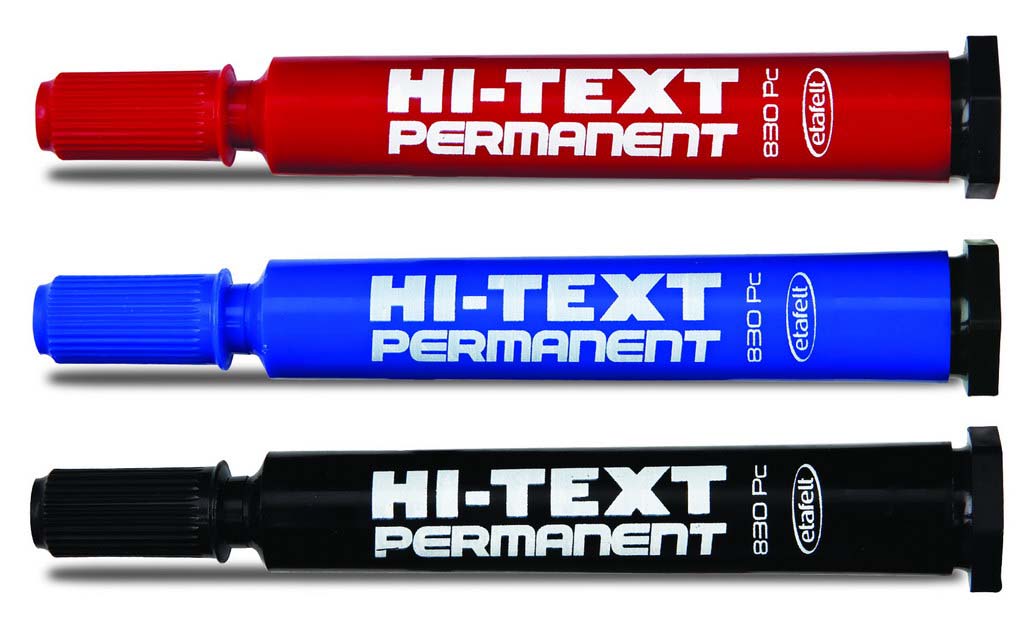Hİ-TEXT 830PC PERMANENT MARKÖR KESİK UÇ KIRMIZI