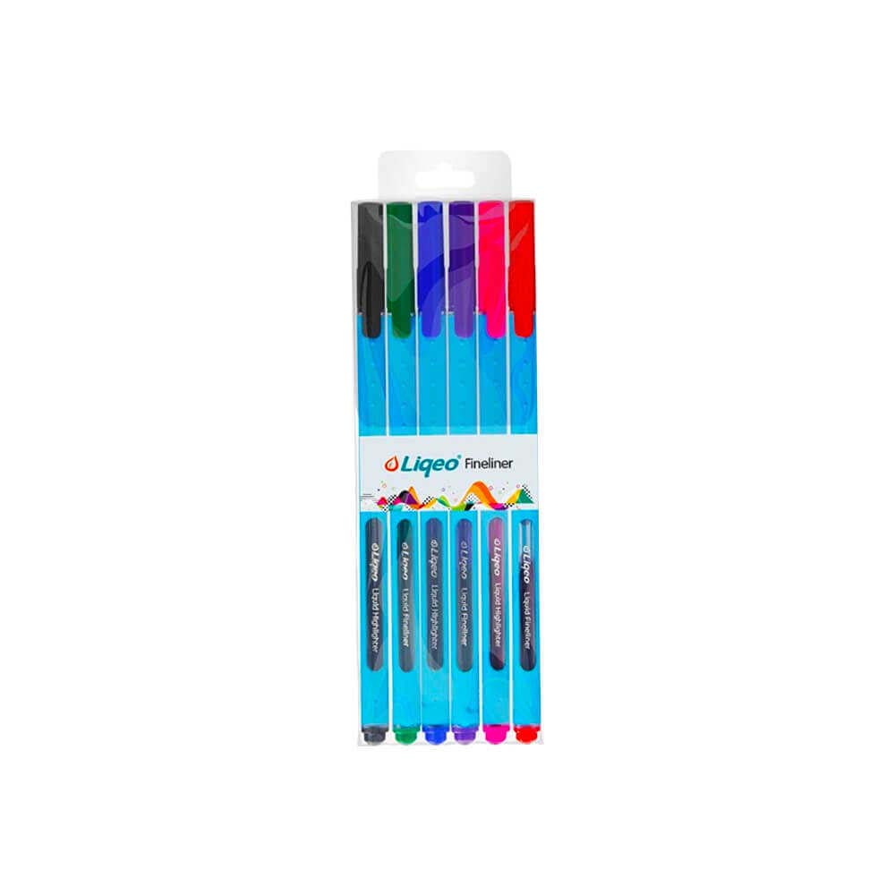 NOKİ LIQEO FINELİNER KALEM 6LI PVC F8027-6PVC