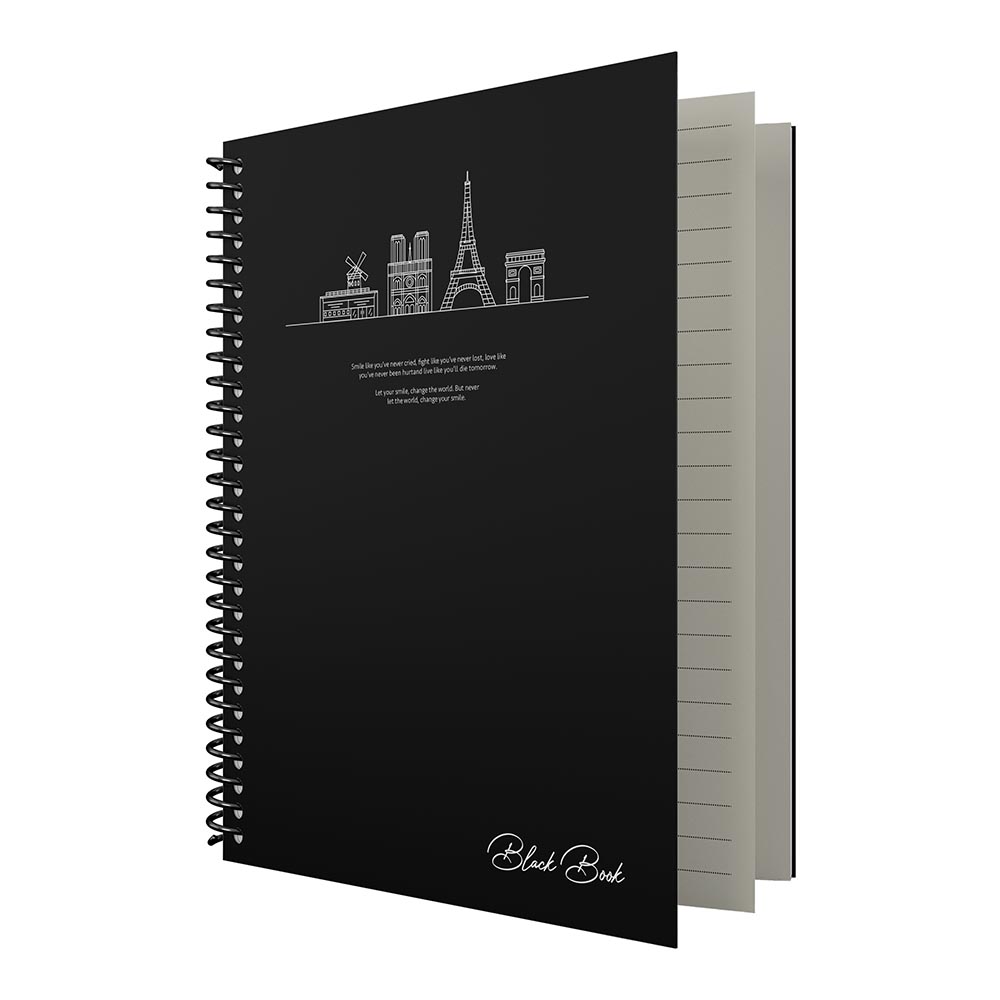 DİLMAN 6613 BLACK BOOK 16X22 80YP ÇİZGİLİ