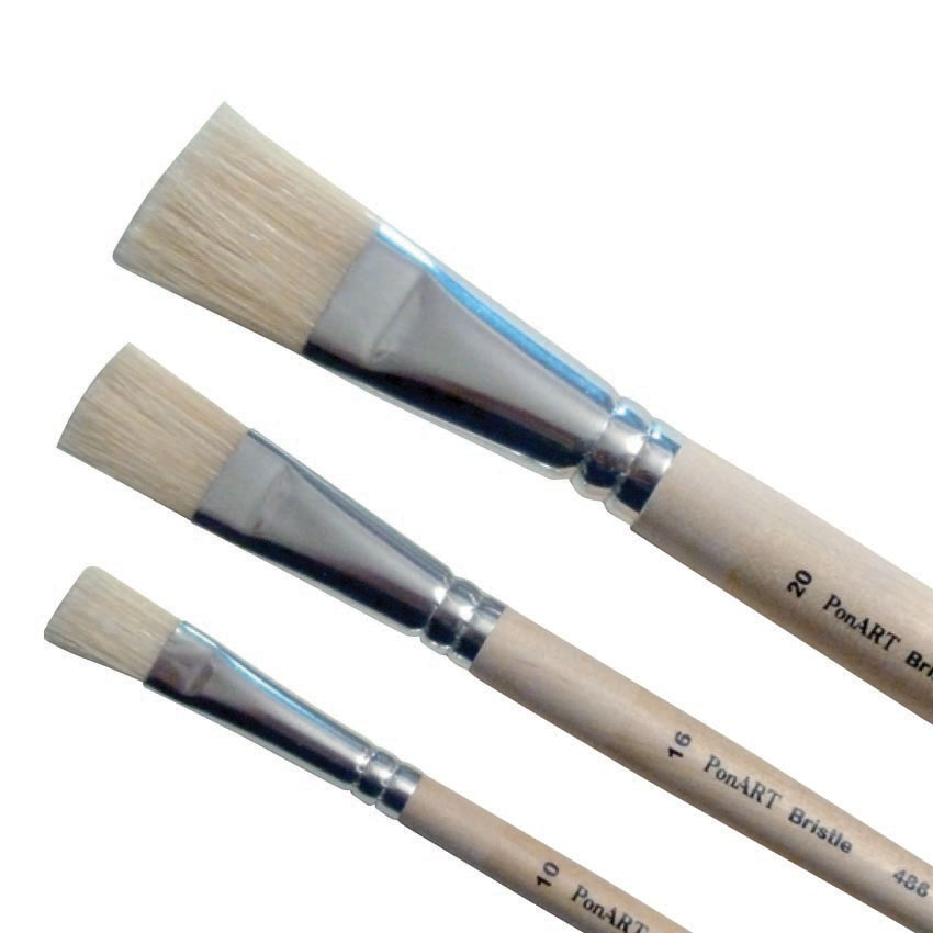 PONART PF486-4 KISA SAP YASSI UÇLU KIL FIRÇA