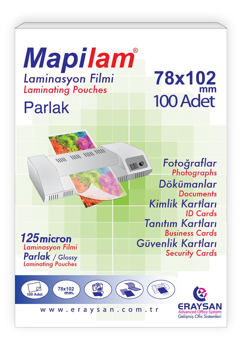 MAPİ 102 12 10 LAMİNASYON PARLAK 78X102 125MİC