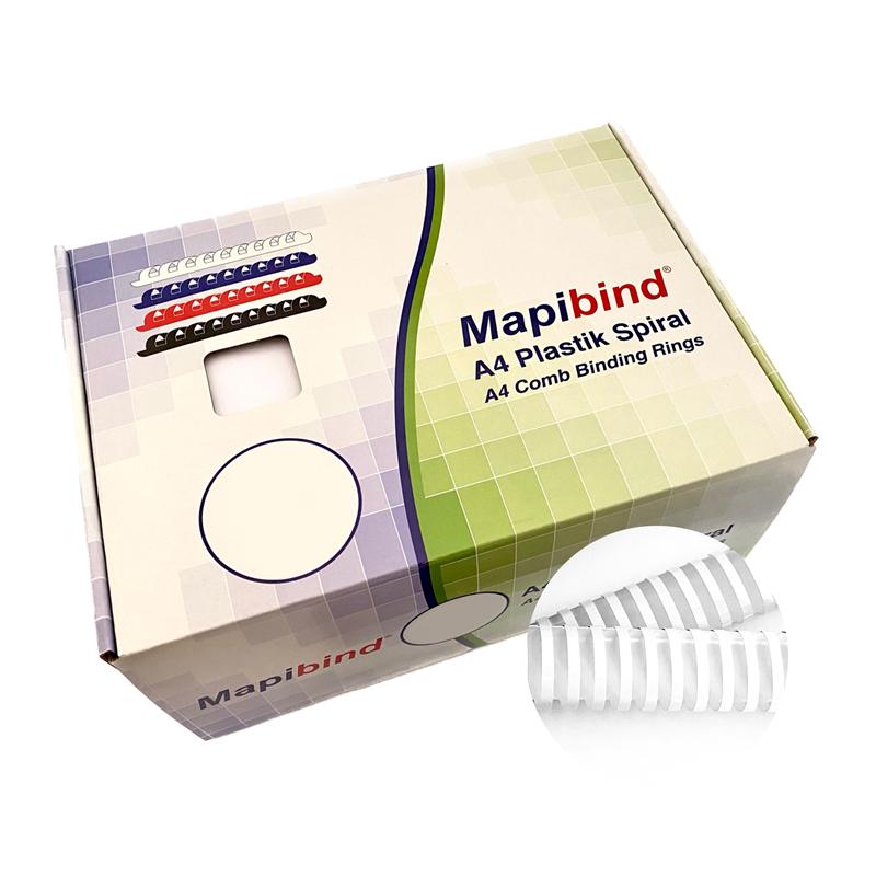 MAPİ 201 45 00 PLASTİK SPİRAL 45MM BEYAZ 50Lİ