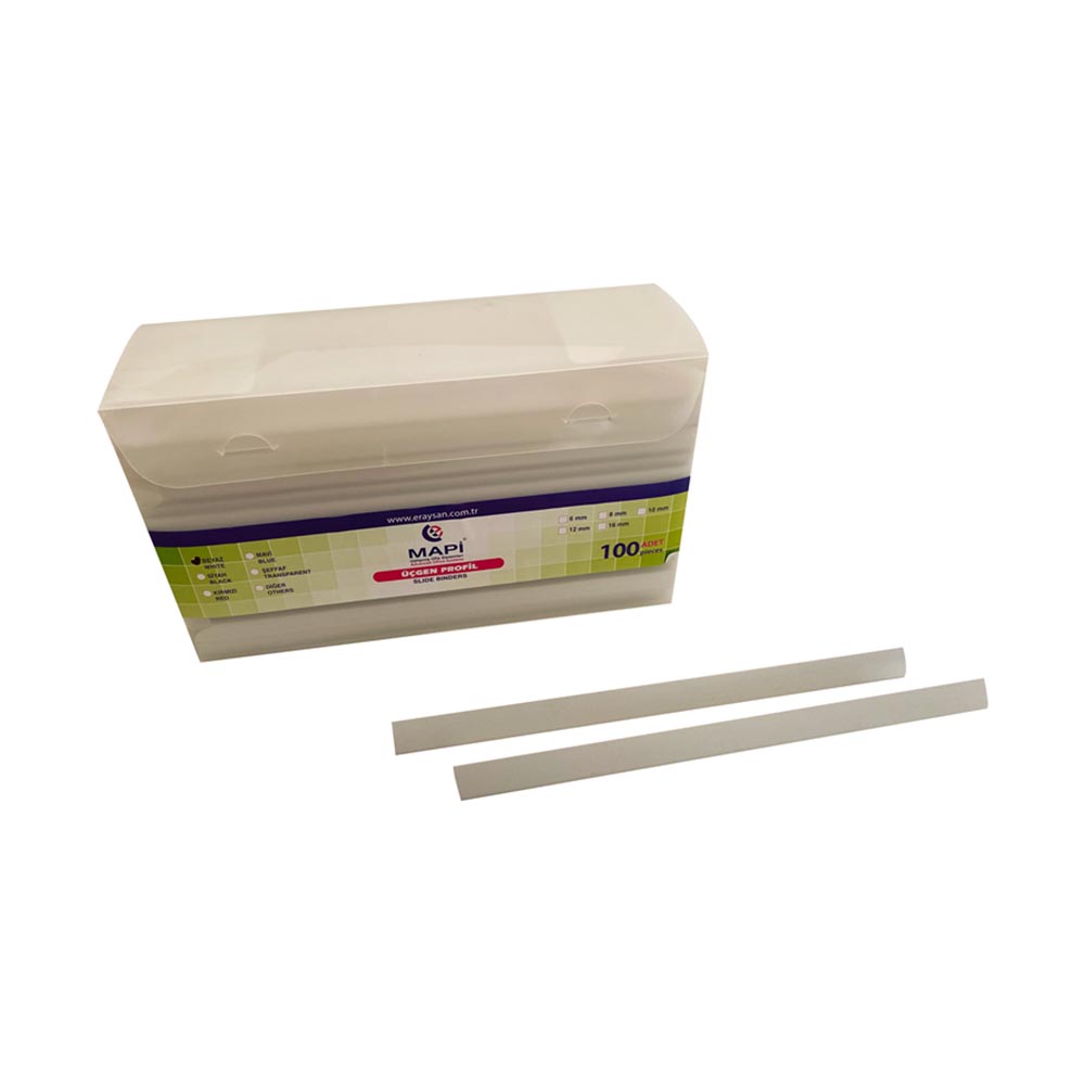 MAPİ 214 08 00 ÜÇGEN PROFİL 8MM BEYAZ 100LÜ