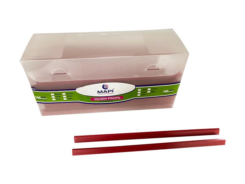 MAPİ 214 06 03 ÜÇGEN PROFİL 6MM KIRMIZI 100LÜ
