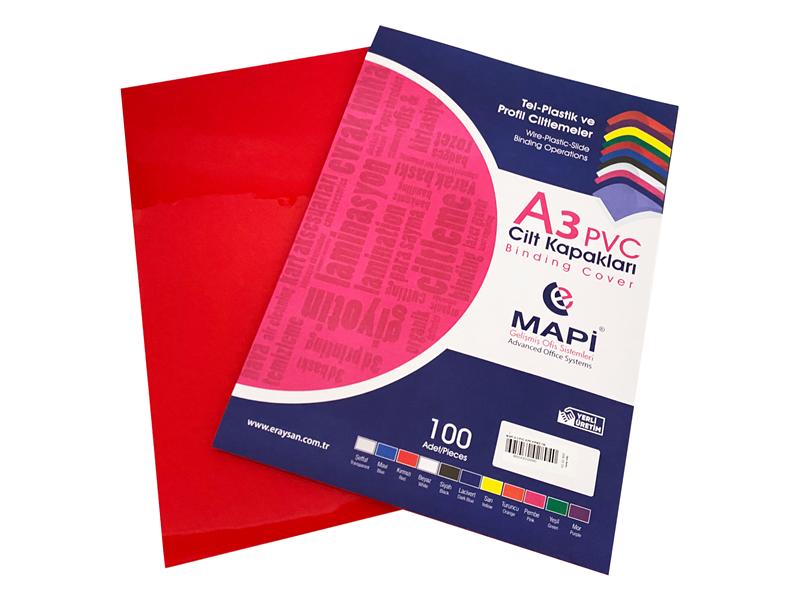 MAPİ 204 03 03 A3 CİLT KAPAĞI 160MİC KIRMIZI