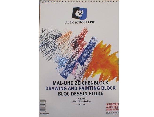 ALEX ALX-024 RESİM DEFTERİ 35X50 SPİRALLİ 165GR 15YP