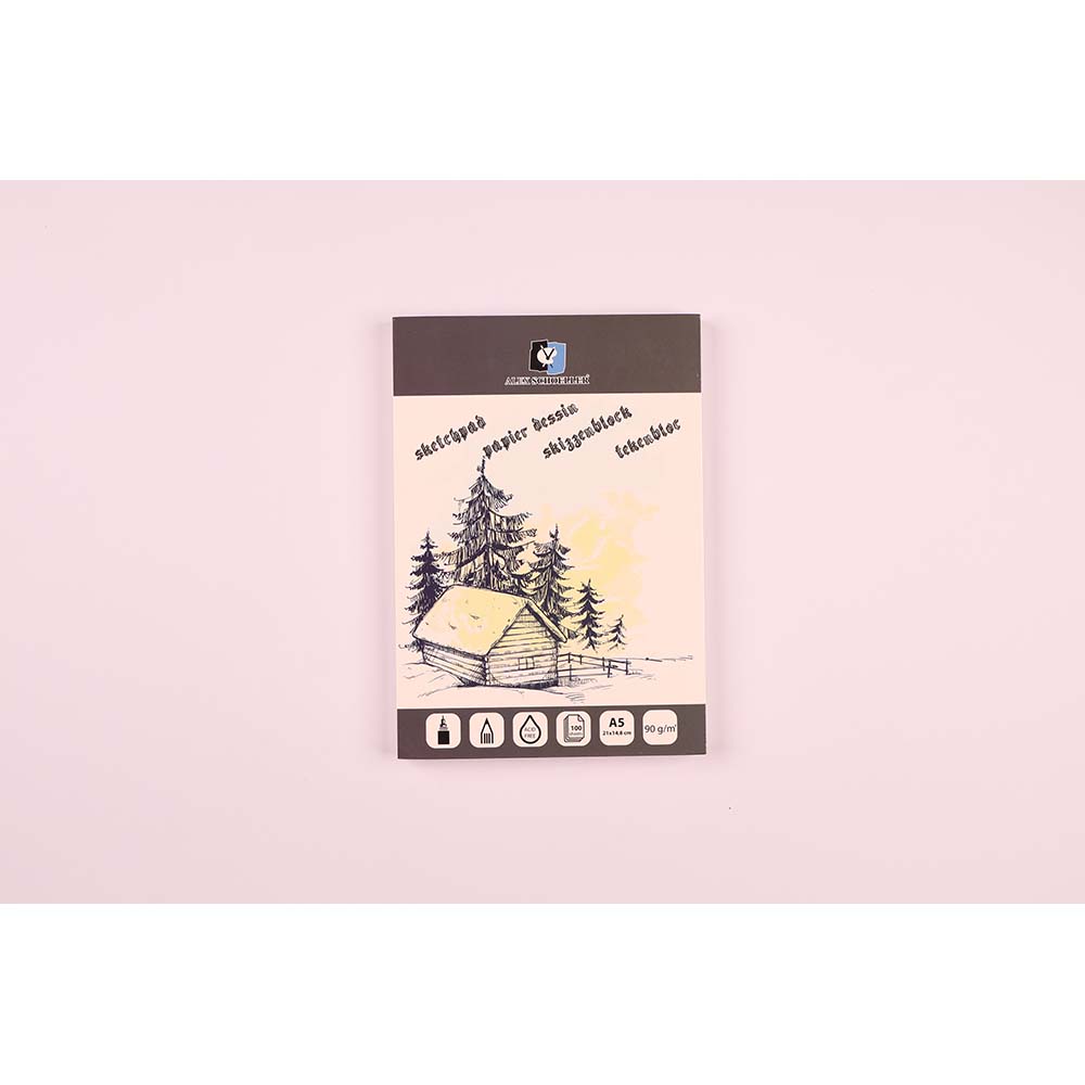 ALEX ALX-0282 ESKİZ BLOK JUMBO SPİRALLİ A5 90GR 100YP