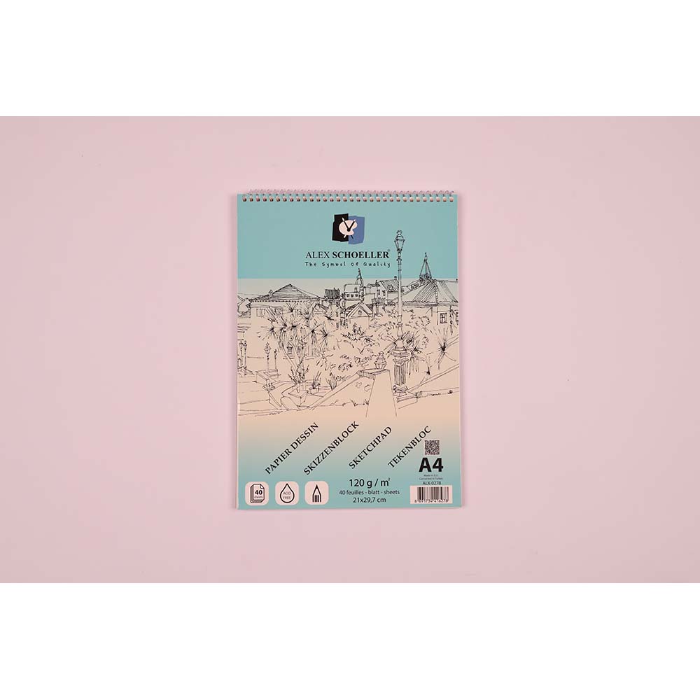 ALEX ALX-0278 ESKİZ BLOK SPİRALLİ A4 120GR 40YP