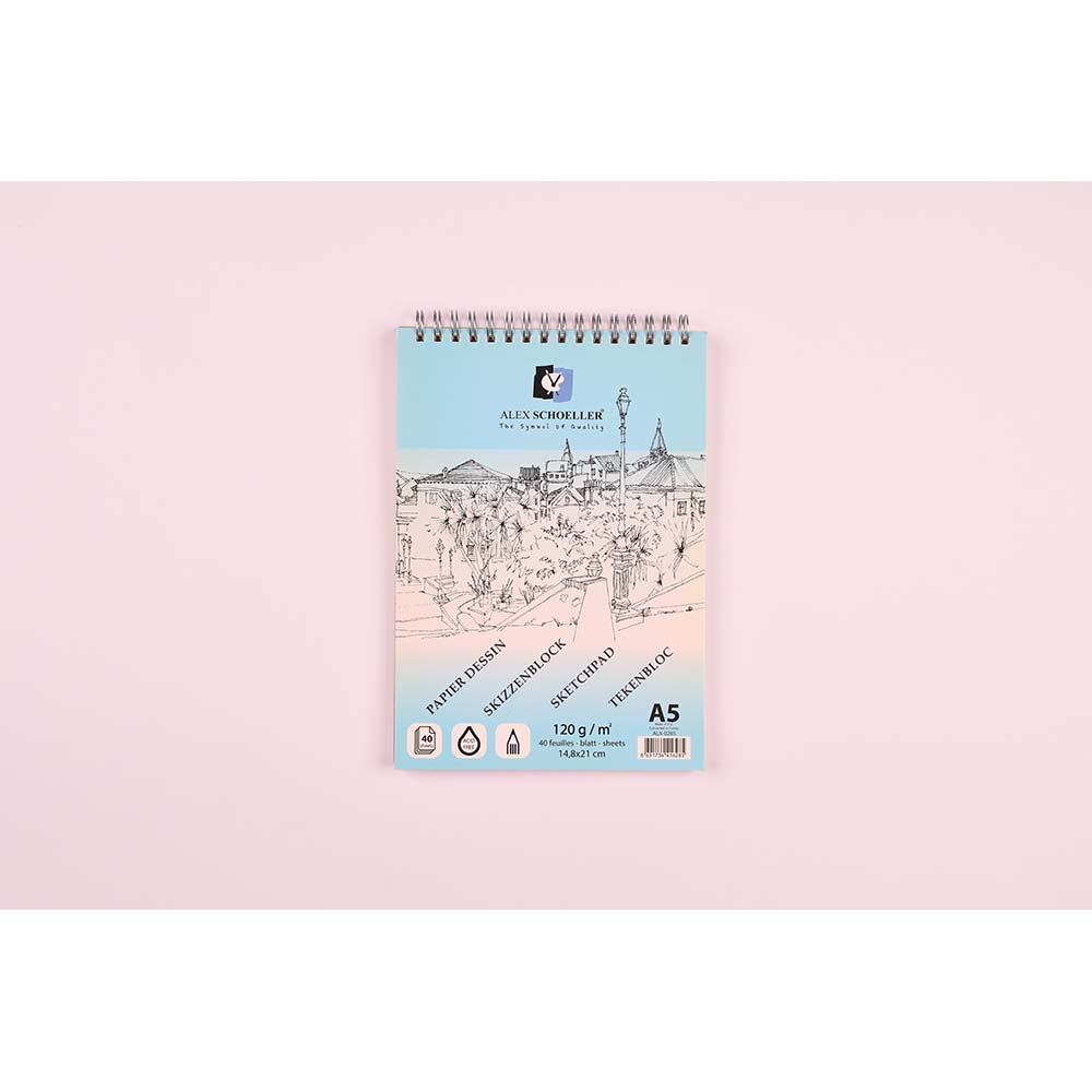 ALEX ALX-0285 ESKİZ BLOK SPİRALLİ A5 120GR 40YP