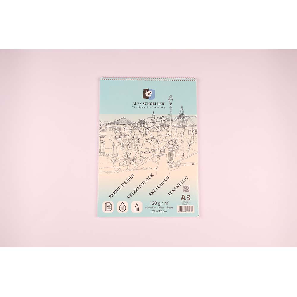 ALEX ALX-0452 ESKİZ BLOK SPİRALLİ A3 120GR 40YP