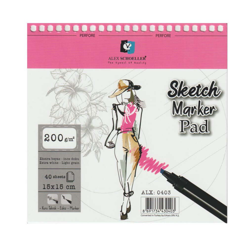 ALEX ALX-0403 SPR SKETCH BOOK 15X15 200GR 40YP