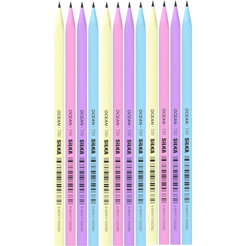 SİLKA ART-K06 TSP-72 KALY PASTEL ÜÇGEN KURŞUN KALEM 72Lİ KT