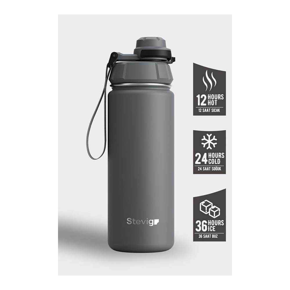 STEVİNG ST209 MATARA ÇELİK 500ML GRİ