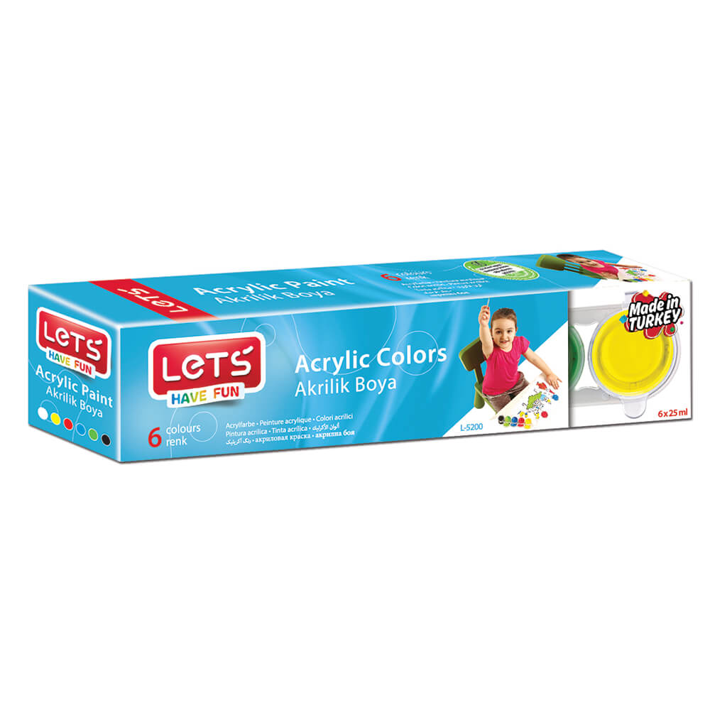 LET'S L5200 AKRİLİK BOYA ANA RENKLER 25ML 6 RENK