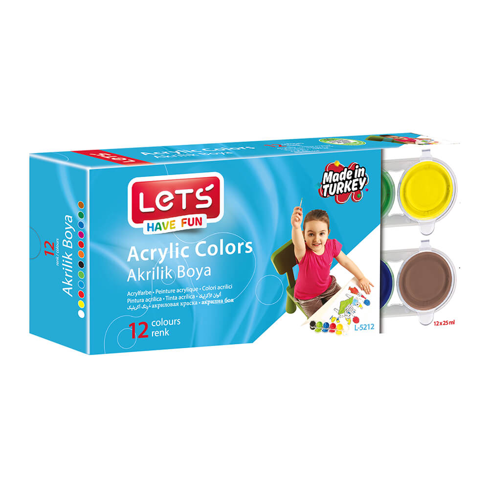 LET'S L5212 AKRİLİK BOYA 25ML 12 RENK