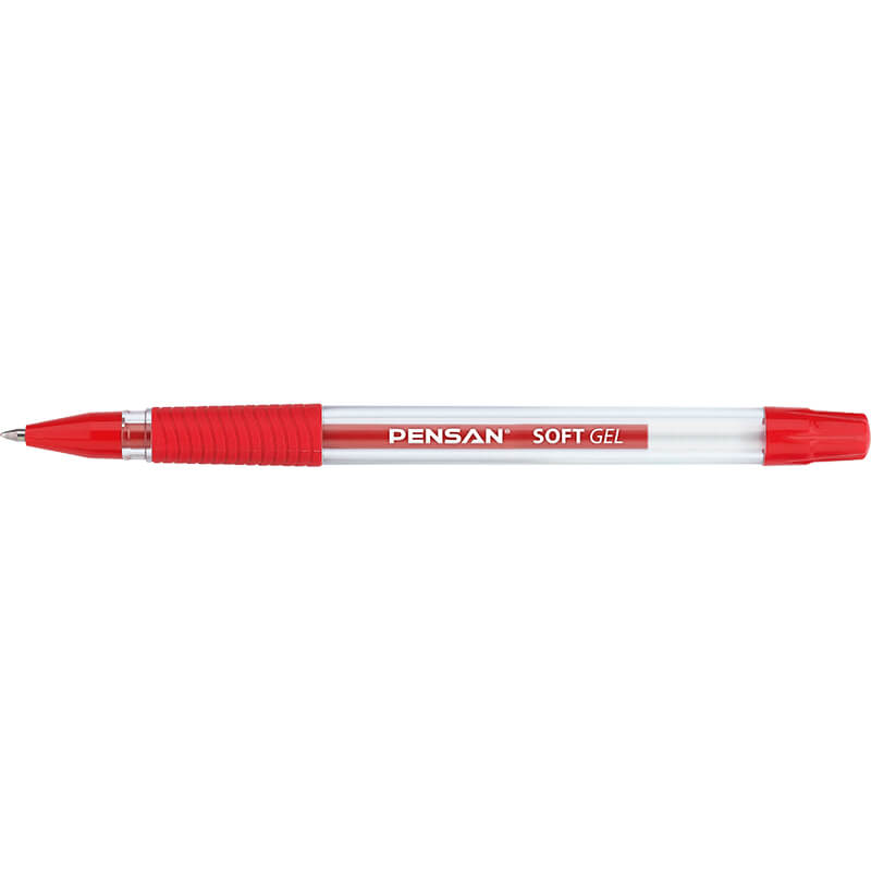 PENSAN 2400 SOFT GEL TÜKENMEZ KALEM 07MM KIRMIZI