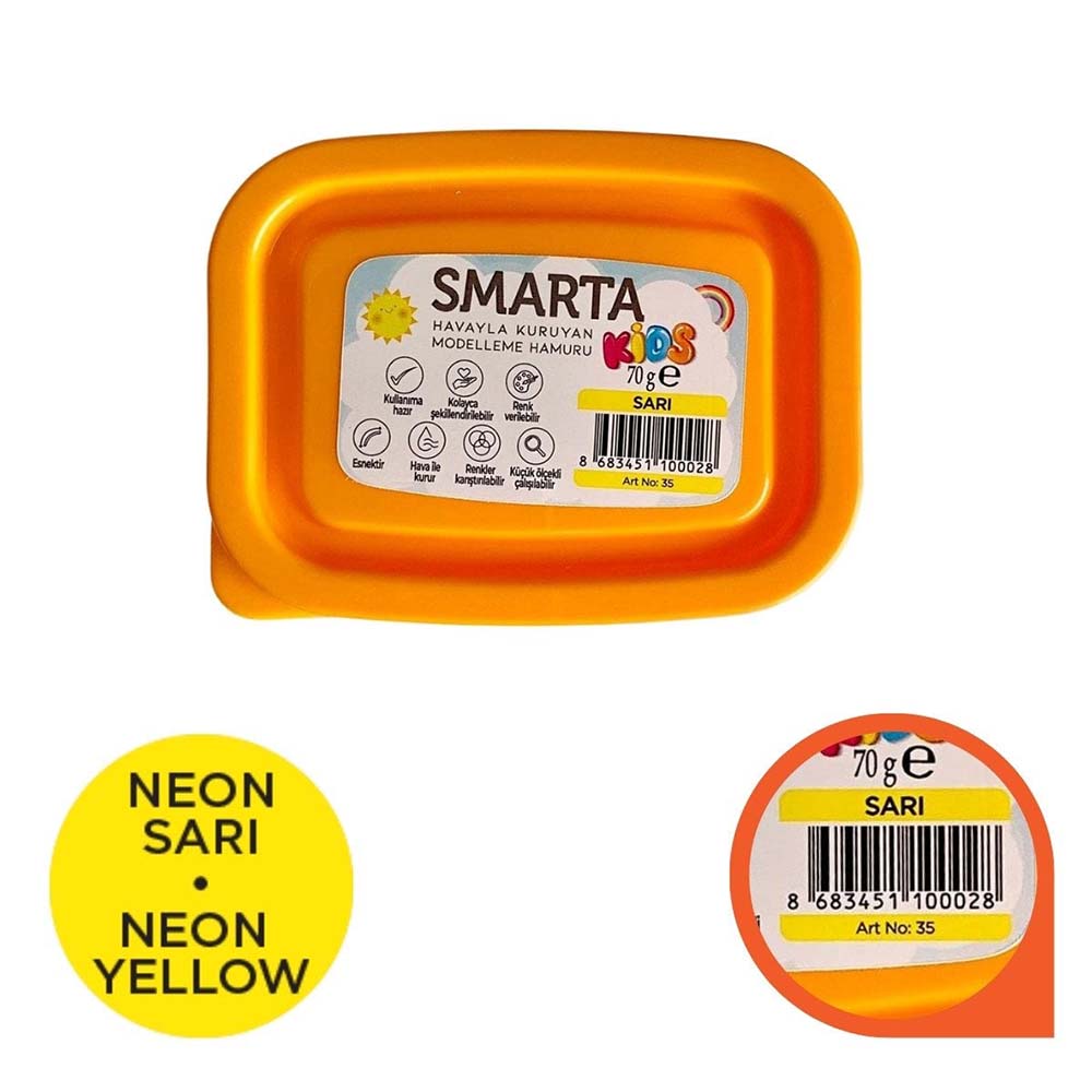 SMARTA 30000035 HAVAYLA KURUYAN MODELLEME HAMURU 70GR SARI