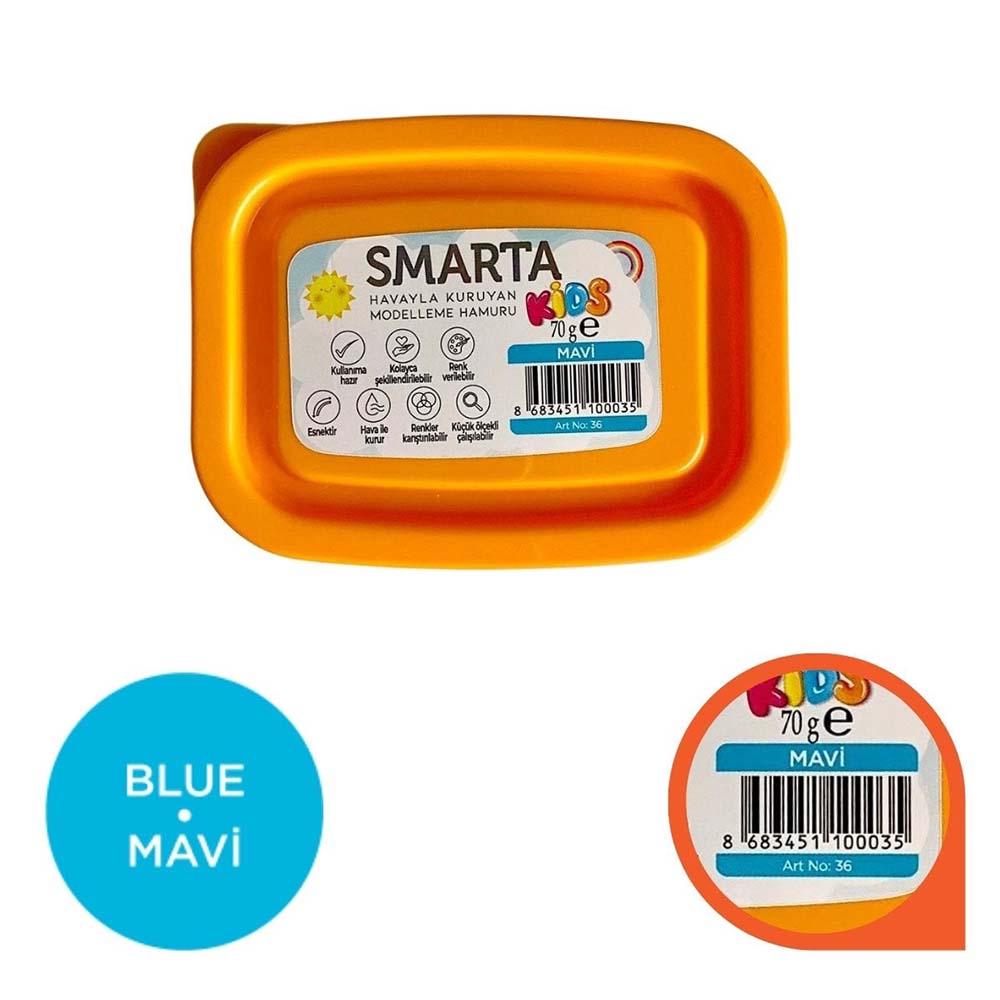 SMARTA 30000036 HAVAYLA KURUYAN MODELLEME HAMURU 70GR MAVİ