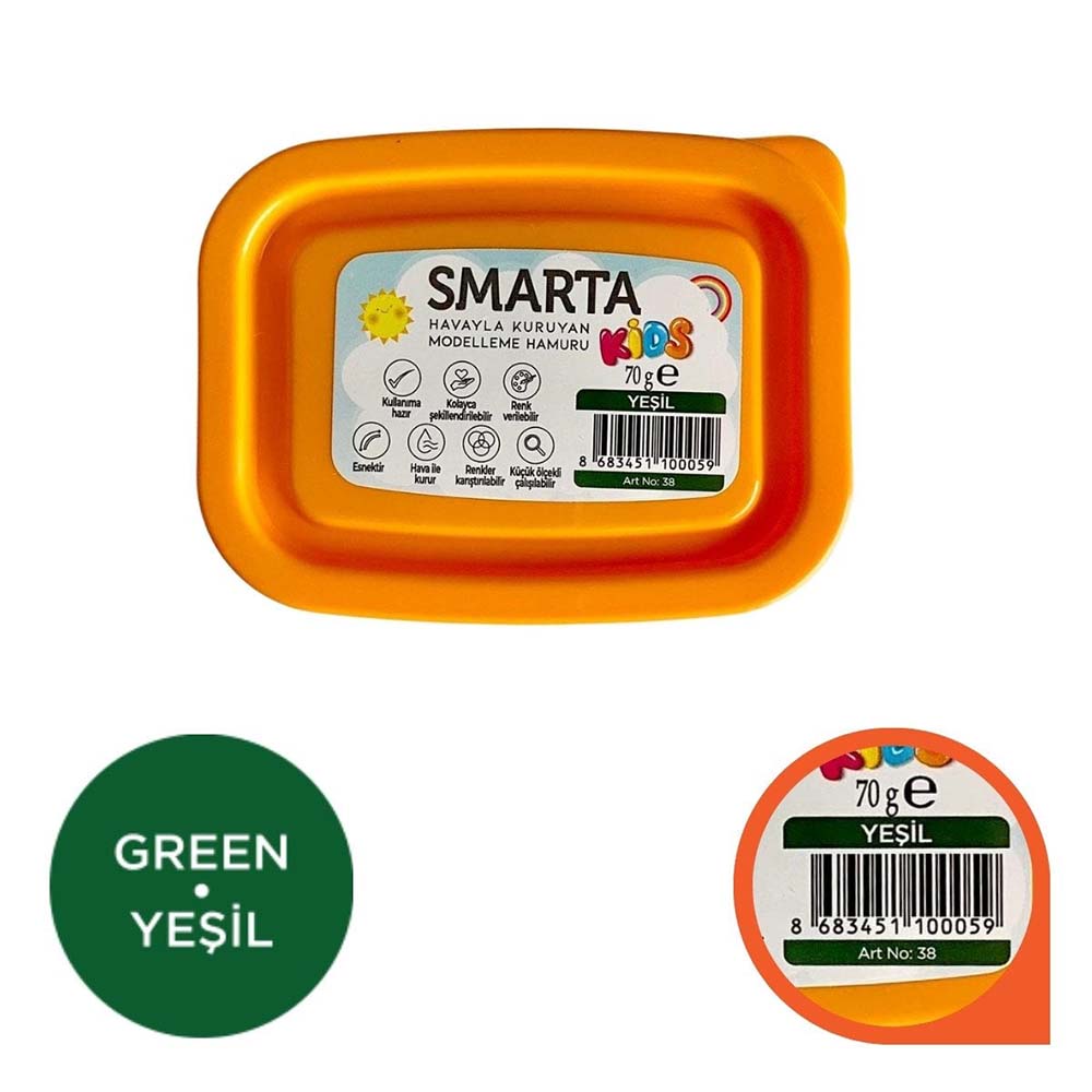 SMARTA 30000038 HAVAYLA KURUYAN MODELLEME HAMURU 70GR YEŞİL