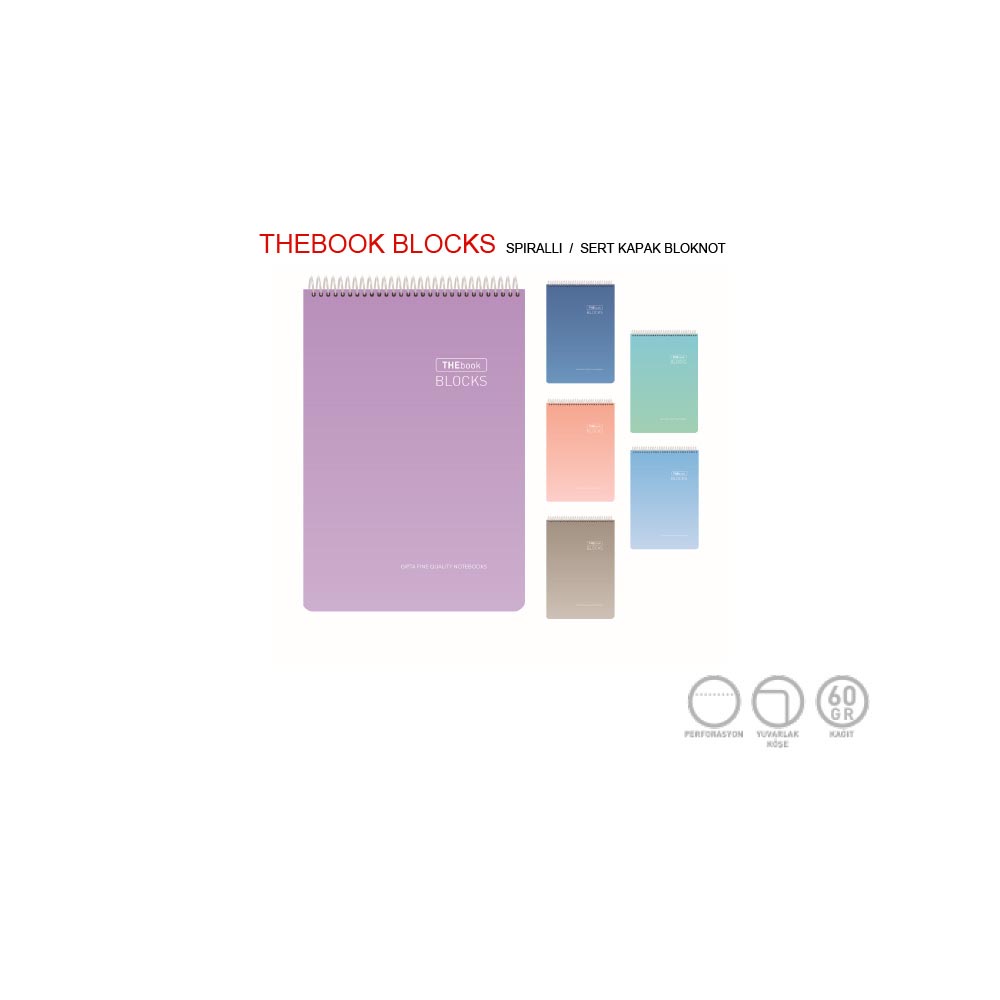 GIPTA 5523 BLOKNOT THEBOOK BLOCKS SPR SERT KPK A4 100YP DÜZ