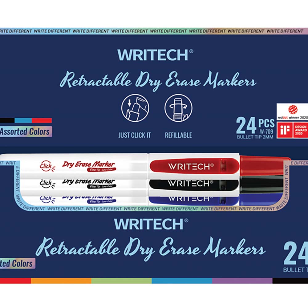 WRITECH W-709 BASMALI TAHTA KALEMİ 24LÜ KT