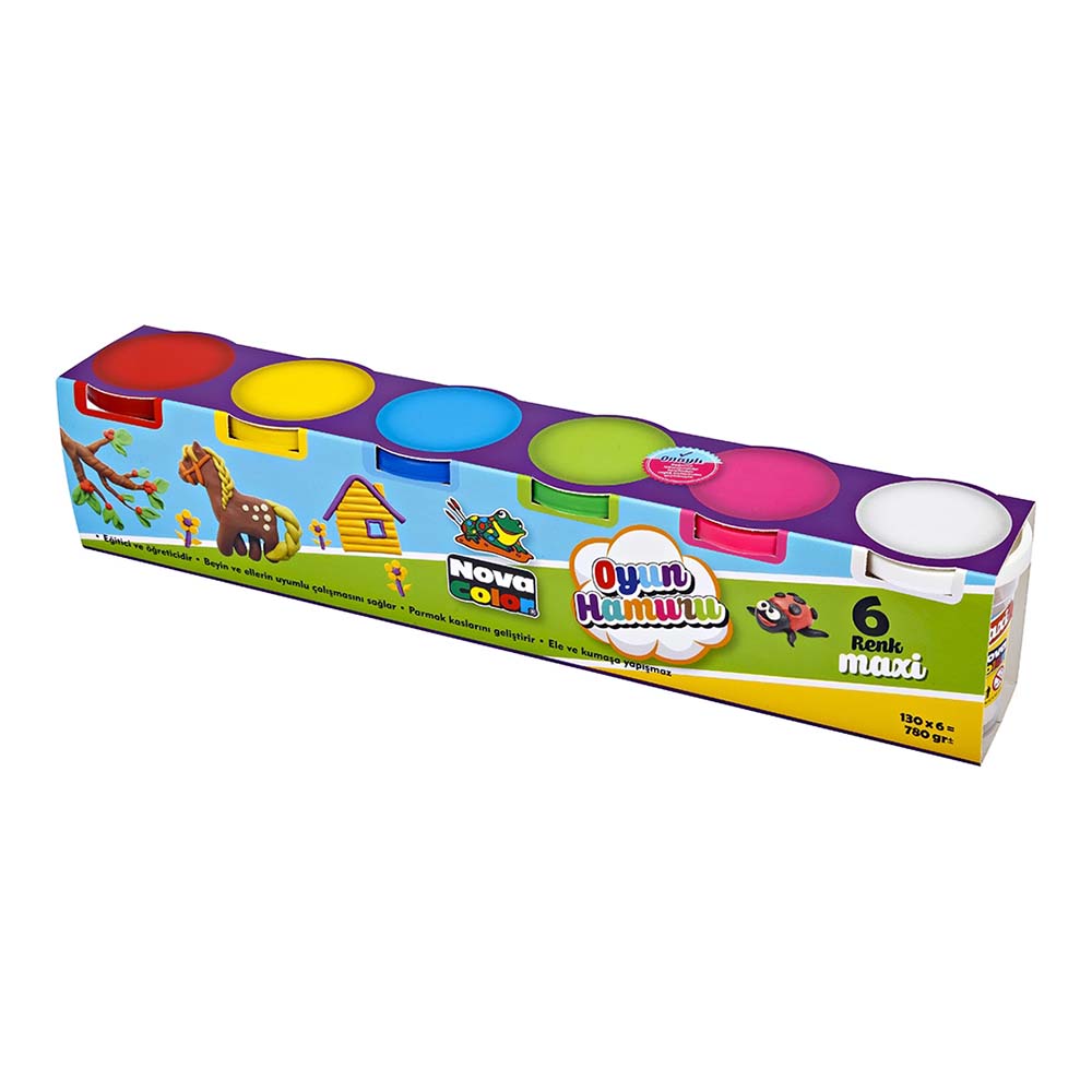 NOVA COLOR NC4107 OYUN HAMURU 6LI MAXİ