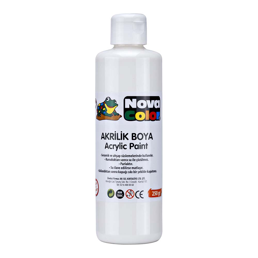NOVA COLOR NC-3014 AKRİLİK BOYA 250GR BEYAZ