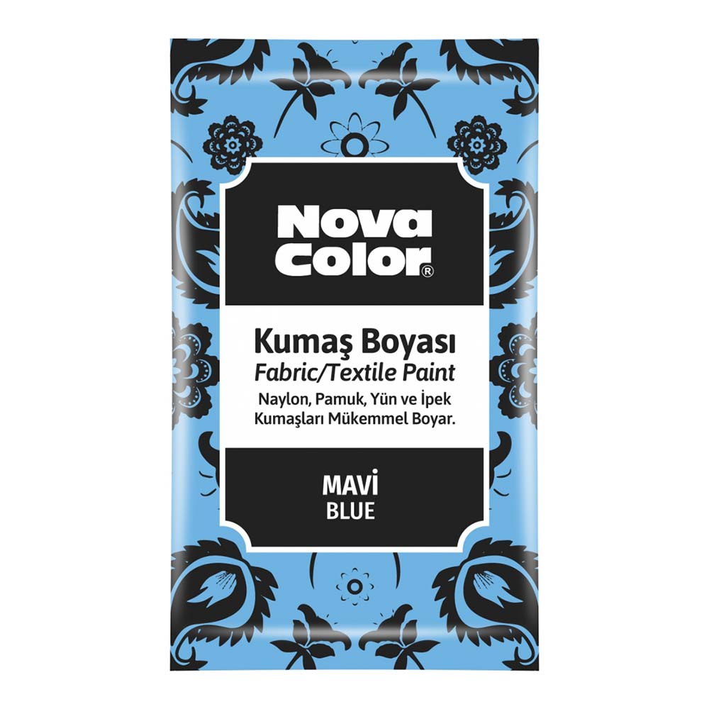 NOVA COLOR NC-902 KUMAŞ BOYASİ TOZ 12GR MAVİ
