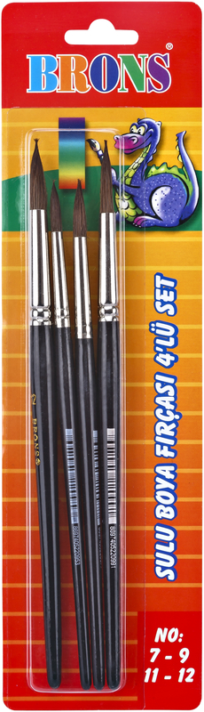 BRONS BR-617 SULUBOYA FIRÇASI 4LÜ SET 7-9-11-12